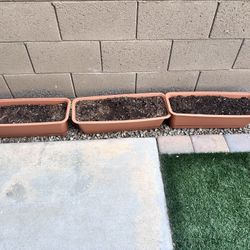 3 Rectangle Plastic For Plants