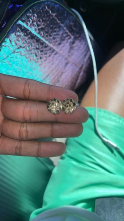 Gold nugget earrings