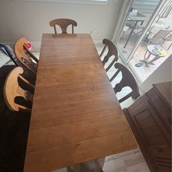 Ethan Allen 7 piece dinning set plus buffet table