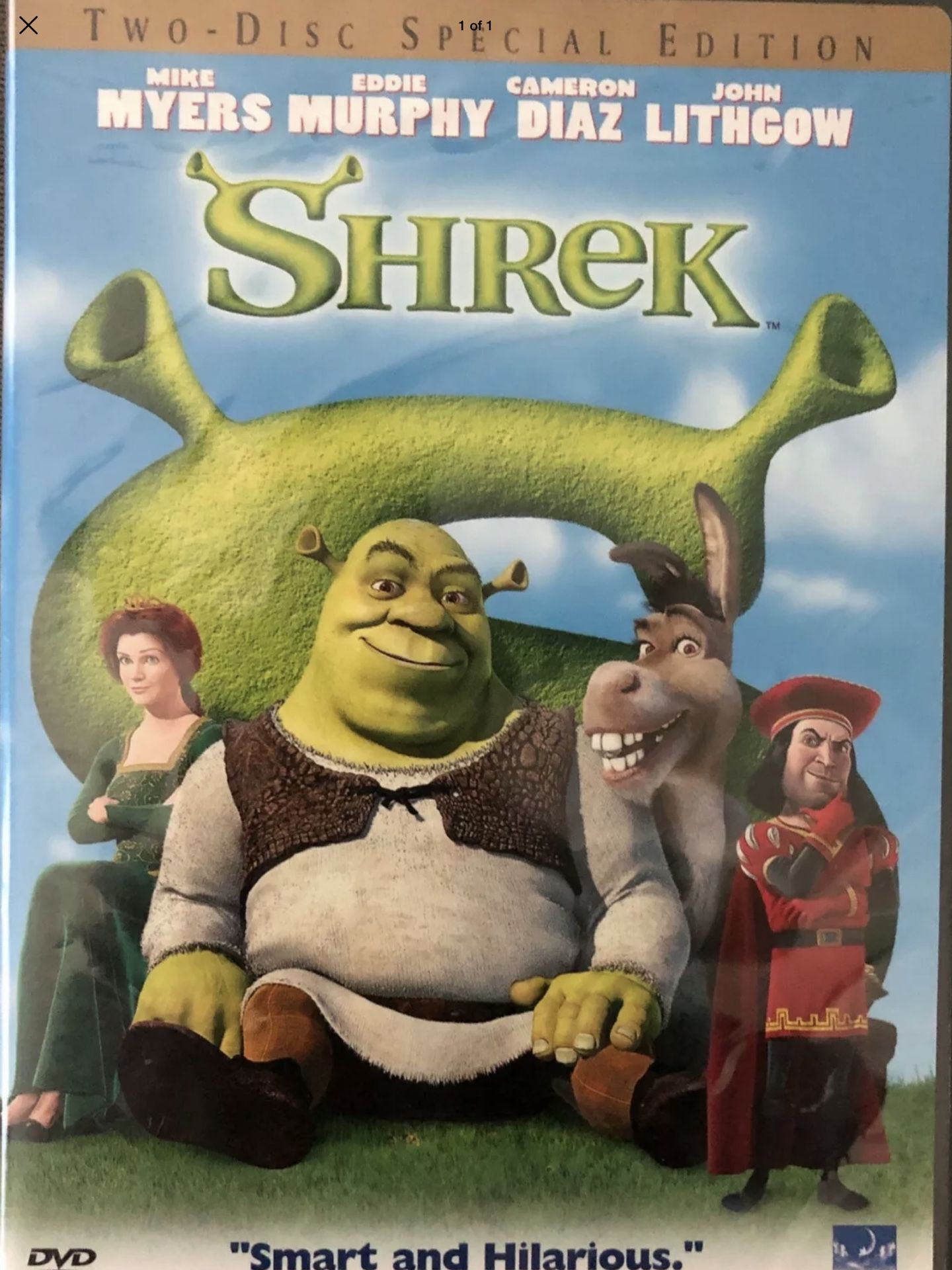 Shrek - 2 Disc Set - Classic Kids Movie - Dreamworks - DVD - Original Release - Exclusive Toys