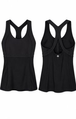Lululemon Run Fast Track Tank Black Size 6 Racerback