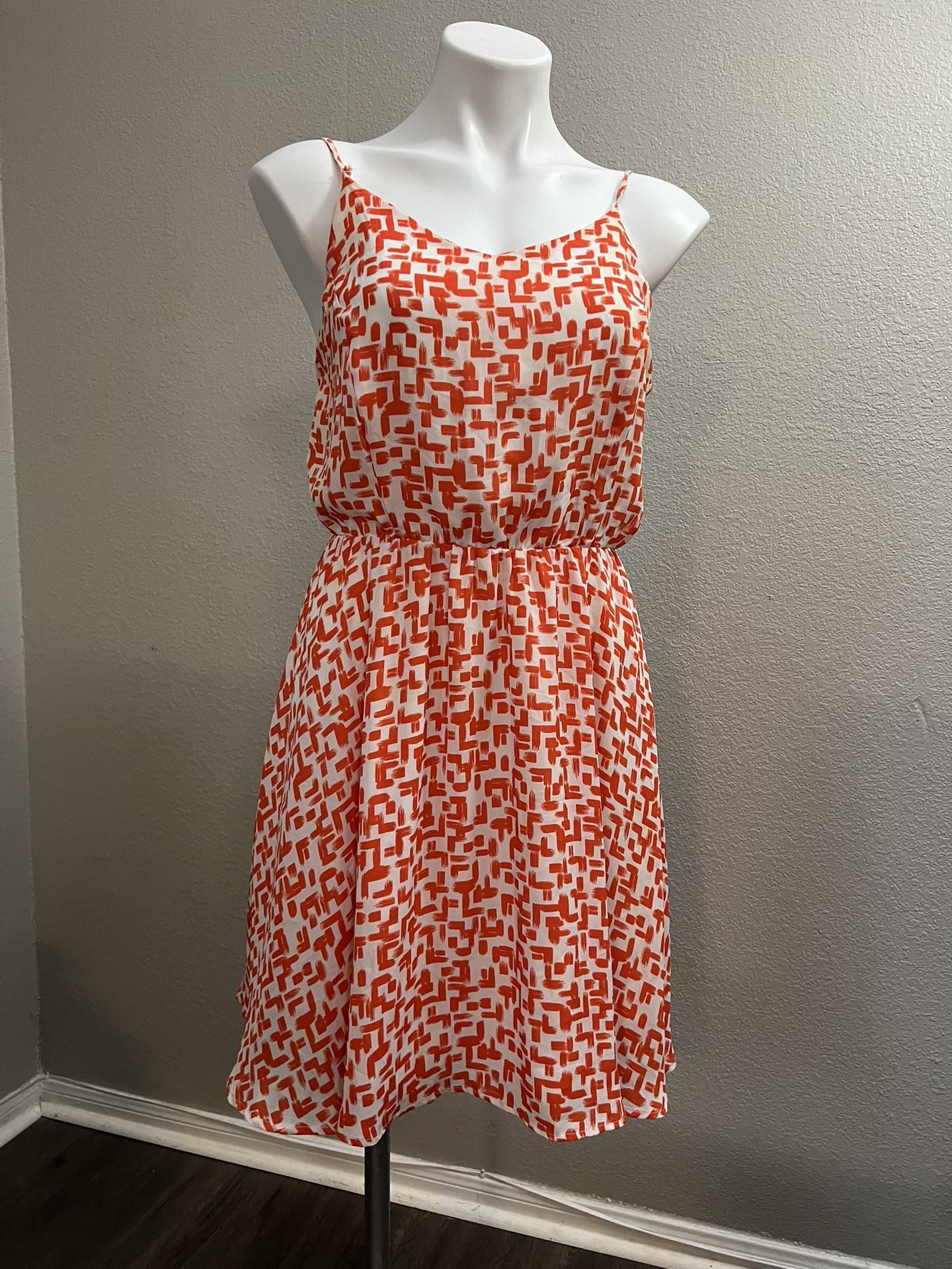 Copper Key Red and White Spaghetti Strap Sundress