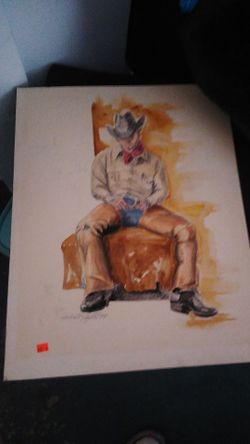 Cowboy advertising sketch