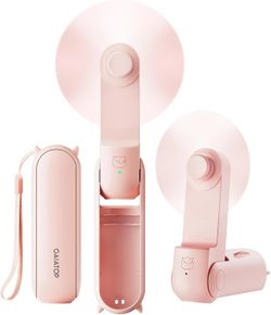 Handheld Fan, Pocket Portable Battery Operated USB Powered Folding Personal Fan, 3 Speeds, Gifts for Women Men Kids USB type C