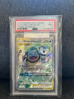 PSA 9 Blastoise and Piplup Tag Team