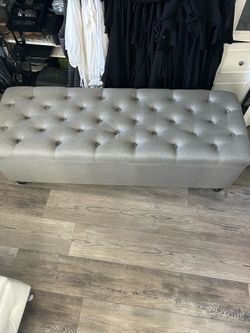 Grey ottoman
