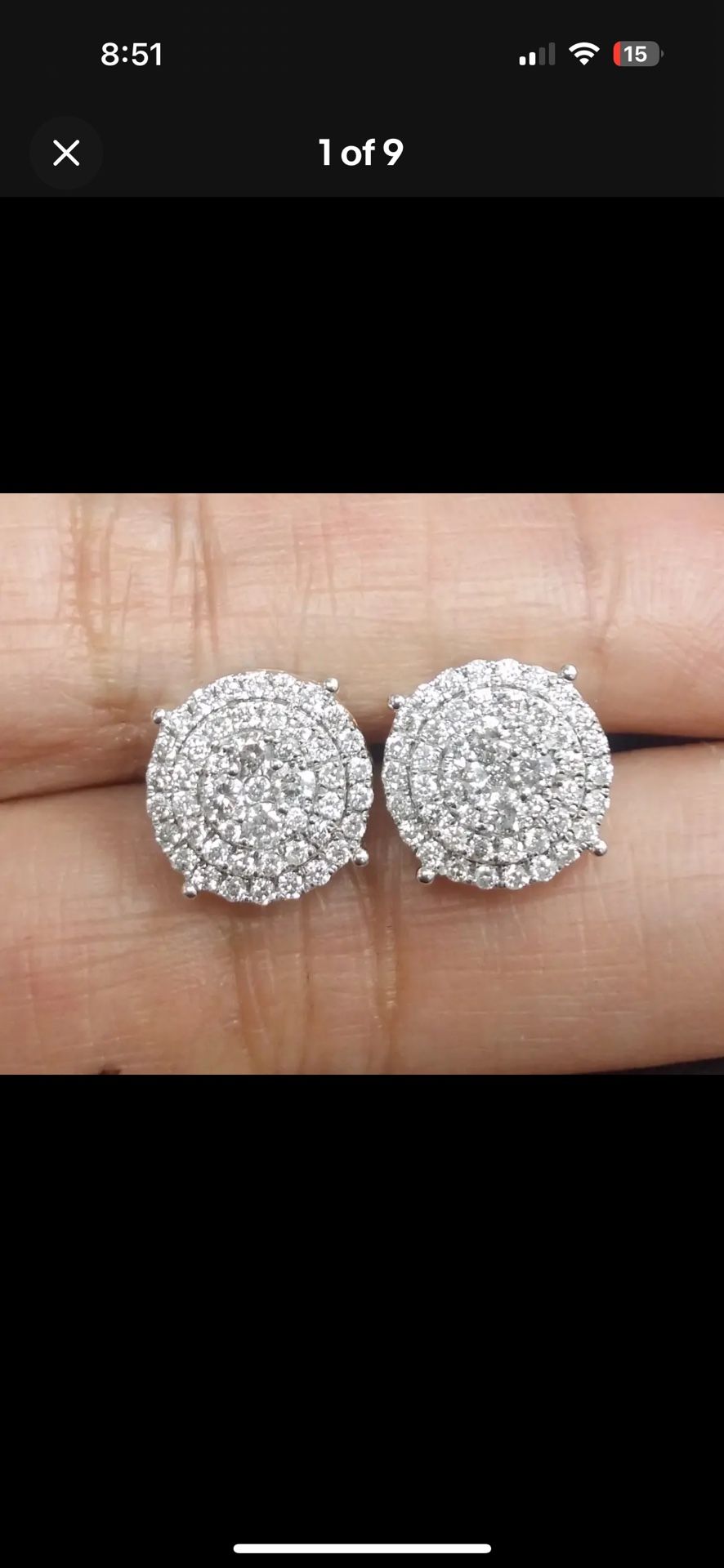1ct Diamond Earrings 