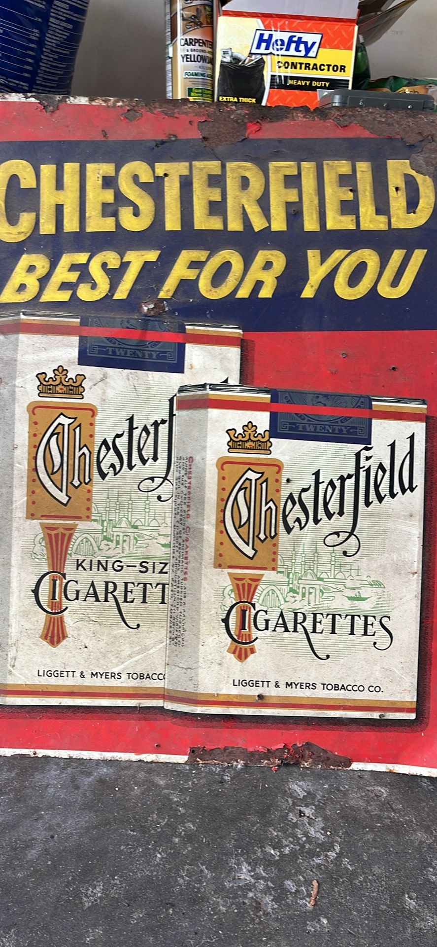 Vintage Chesterfield Sign