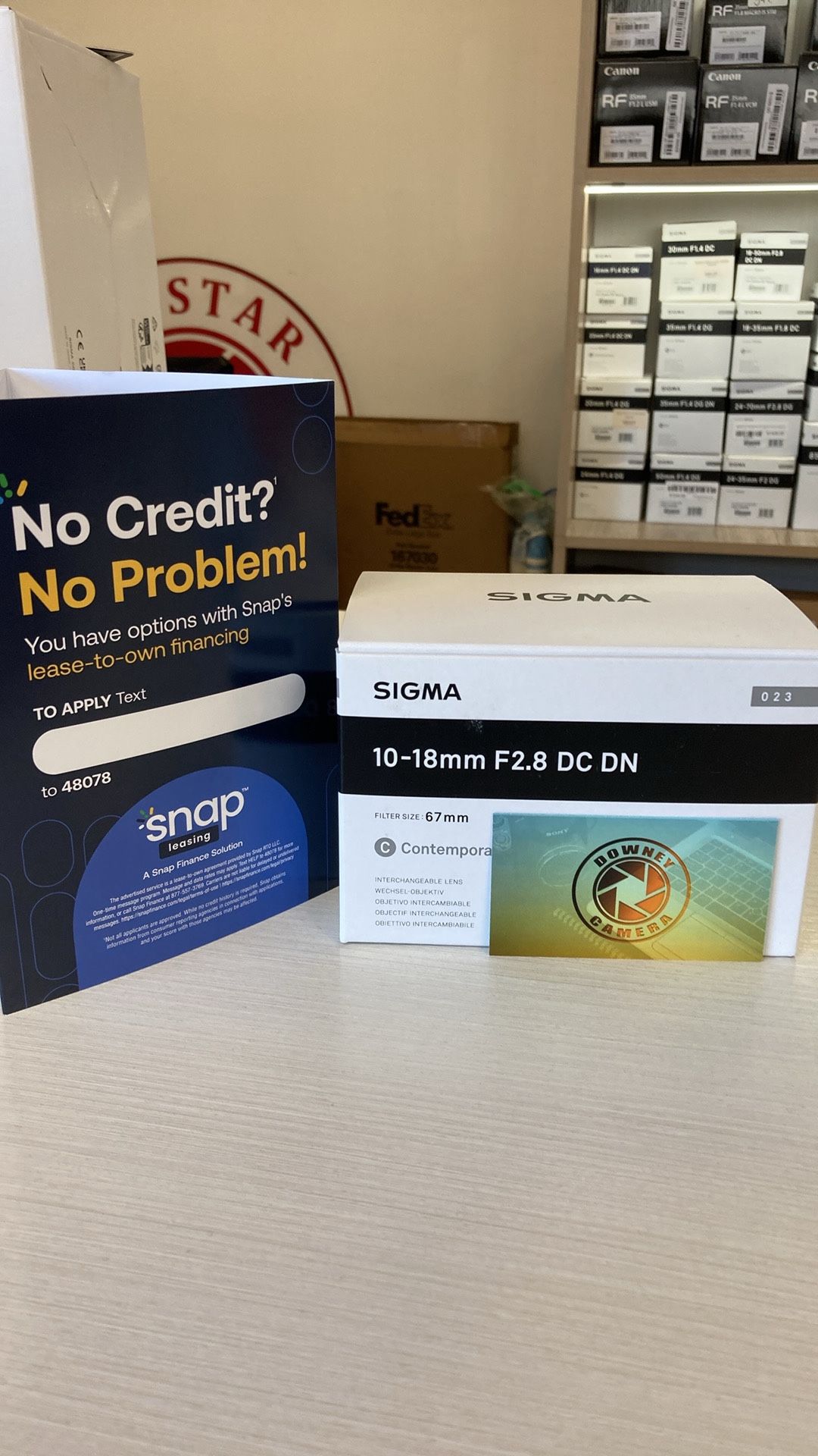 Sigma 10-18mm F2.8 (located in Downey, Ca)