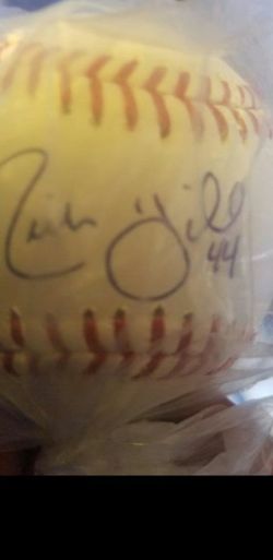 Dodgers rich hill autograph baseball