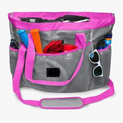 Mesh Beach Bag with Zipper - Extra Large Beach Tote Bag – Pool Bag¥ 🆕👍BRAND NEW