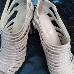 Red Bottom Heels CHRISTIAN LOUBOUTIN100 MM Multibrida SANDLE NUDE 