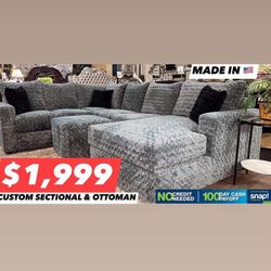 Sectional With Ottoman 