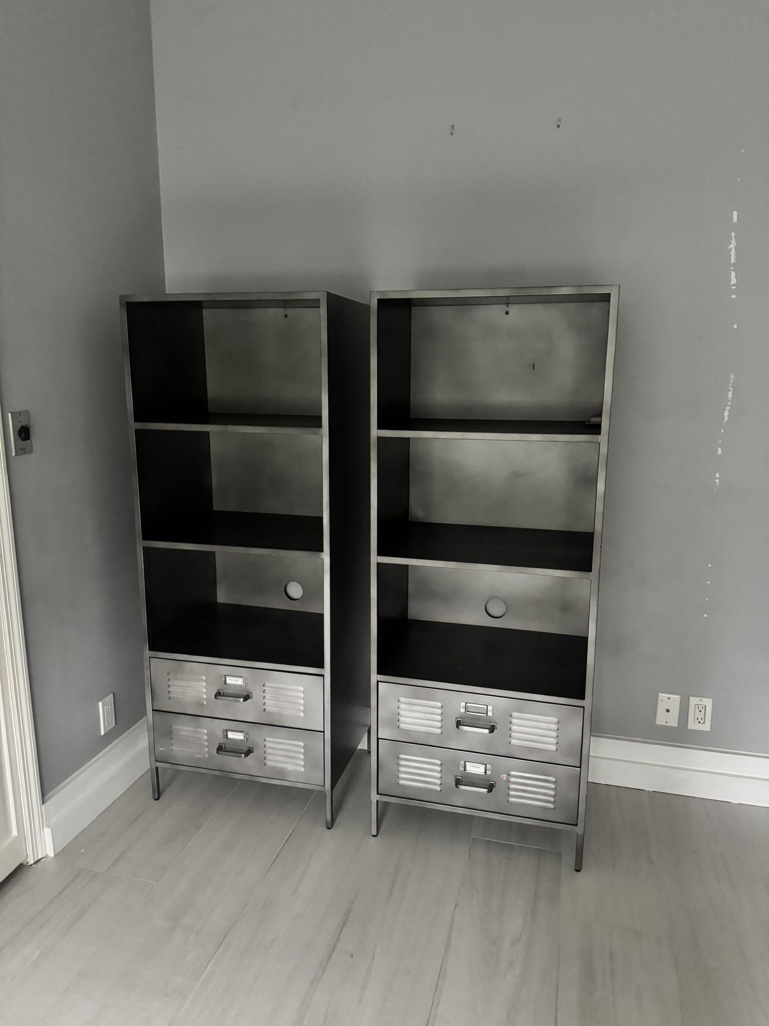 Locker Bookcase with Storage Drawers Pottery Barn
