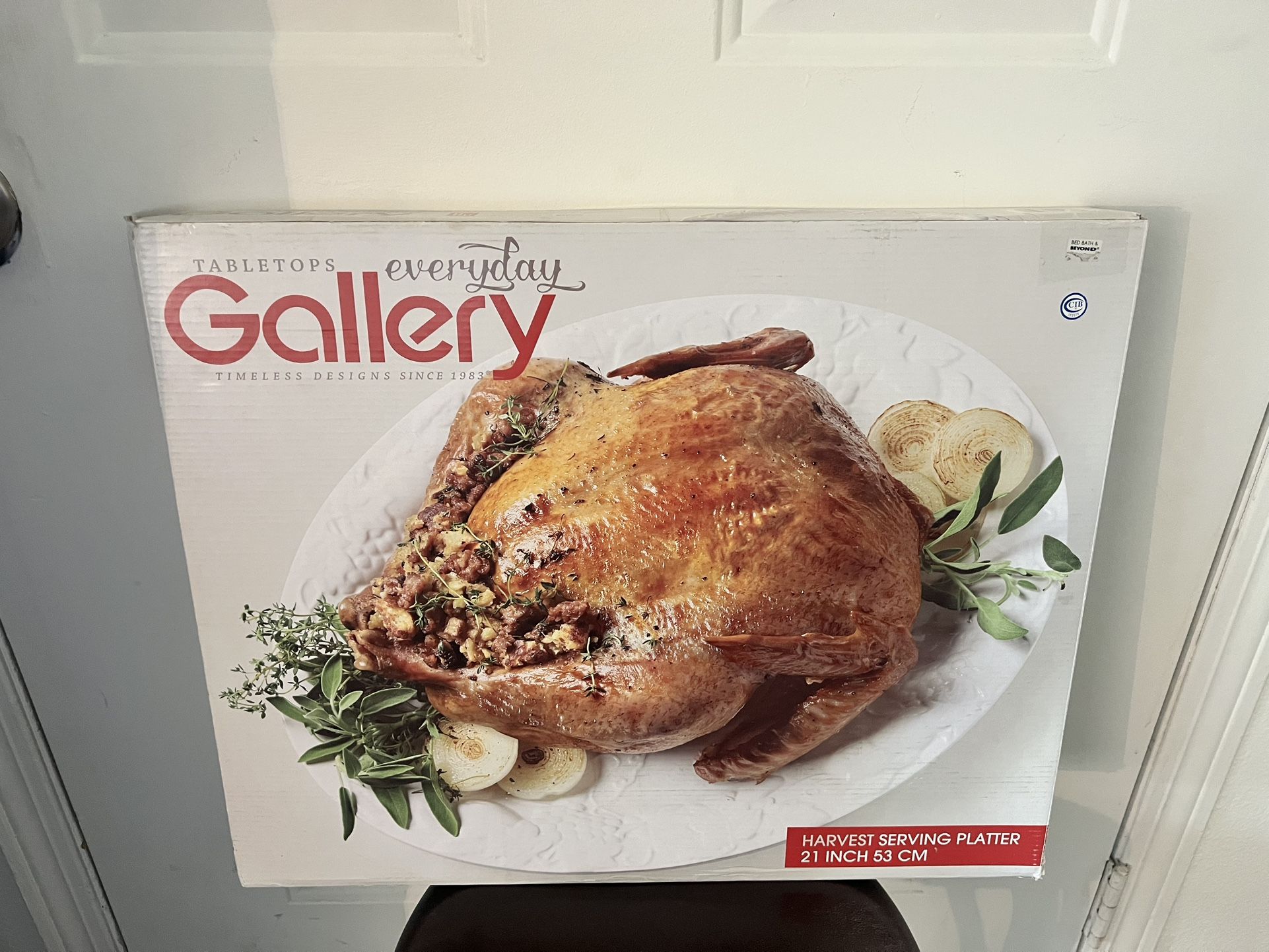 21” Tabletop Giant Ceramic Plate For Roasted Turkey/ Feast