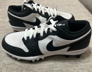 Nike Jordan 1 TD Low Black White Football Cleats (AV5292-100) Mens Size 9.5 from 2019 NEW
