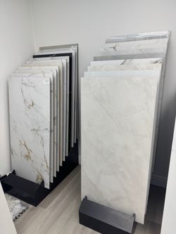 Large Format Marble-Look Porcelain Tile Samples
