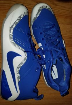 Brand New Nike Trout White Blue Baseball Turf Shoes Men Size 8