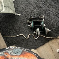 Weights With Olympic Bar 