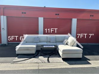 3 pcs living spaces beige U-shape sectional