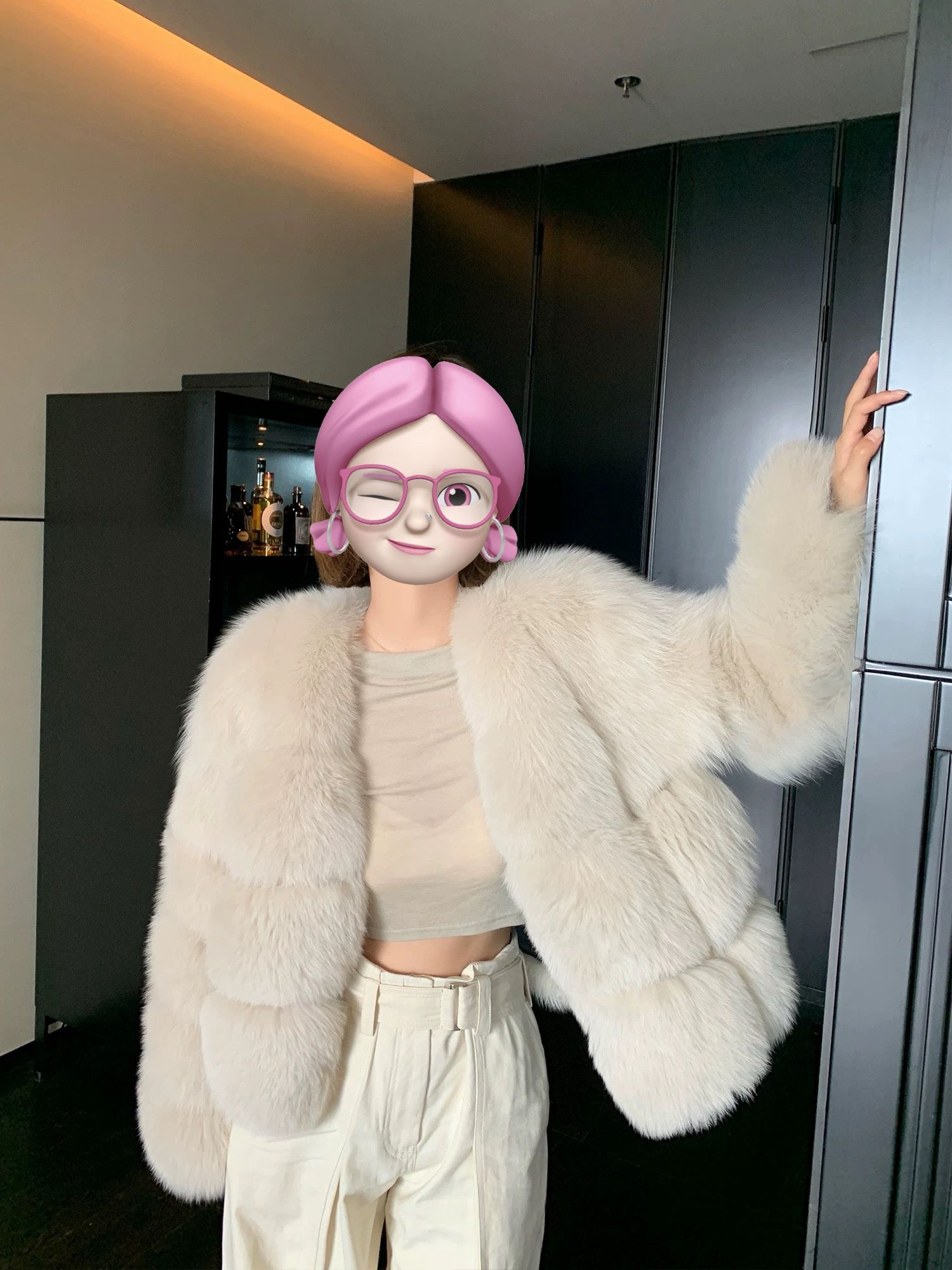 2025 imported fox fur coat female short autumn and winter models