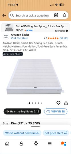 King Size Box Spring 5 Inch