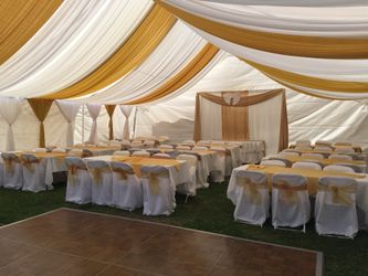 Draping, linens, backdrop, balloon