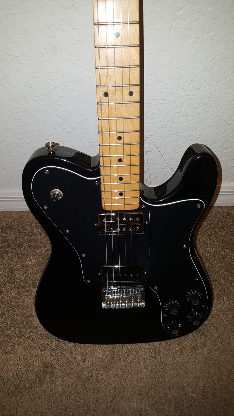 Squire telecaster custom guitar and amp