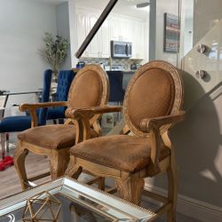 Vintage Louis XVI Style Oval Back Armchairs – Pa