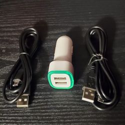 Micro Usb Cables With Dual Led Car Charger