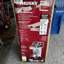 New husky 20 gallon air compressor,silent.165psi, 2 inlets. $230. Pick up only.