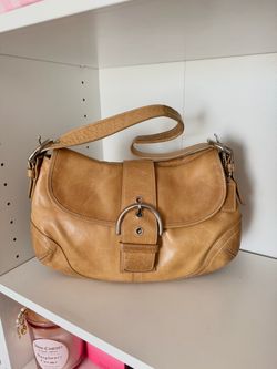 Coach Tan Leather Shoulder Bag