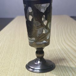 (1) Vintage Mexico Sterling 925 Shot Glass With Glass Insert