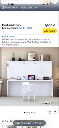 Murphy bed with desk