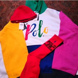 LARGE multi-colored Polo sweatshirt Bundle.