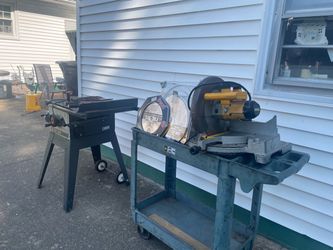 Work Great! 12” DeWalt Compound Mitre Saw w/ 2 New Blades, & 9” Floor Model Craftsman Table Saw. Both for $190!