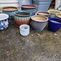 Ceramic Plant Pots: Various Sizes & Collections