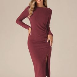 Women dress new size xsmall (Burgundy)