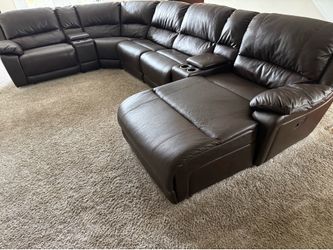 Large Leather Sectional