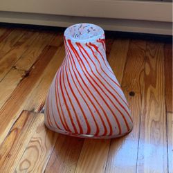 10” Glass Vase  Sturdy  And Heavy