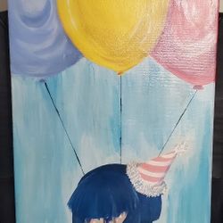 Canvas Clown Painting 