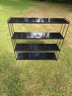 METAL SHELVES . L 38"X W 9.25" X HT 36"