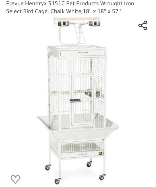 Large Bird Cage White