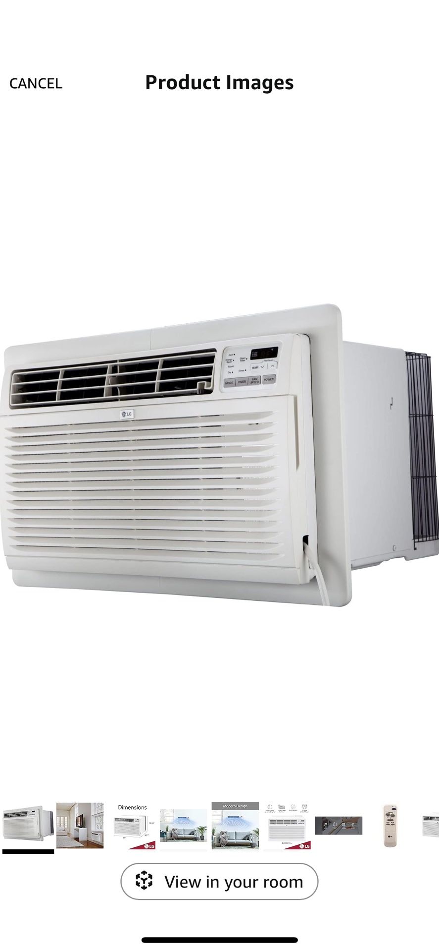 LG 7,800 BTU Through the Wall Air Conditioner, 115V,