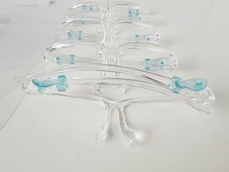 Pack of 5 Clear Face Shield Mask with Glasses for Protection Plastic Shield Eye Frame Adult