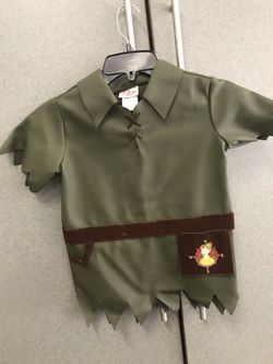 Peter Pan costume wit hat and booties size 4/6