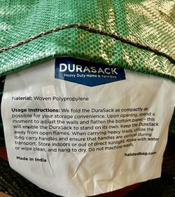 DURASACK Heavy Duty Home & Yard Bag - Woven Polypropylene 
