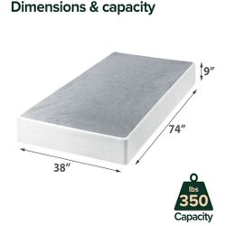 ZINUS 9 Inch Twin   Box  Springs