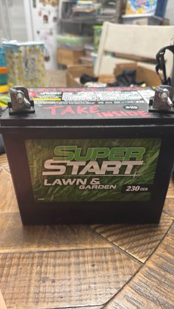 Super Start car battery lawn garden 12 v black
