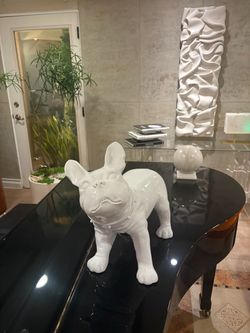 Glossy French Bulldog Fiberglass sculpture